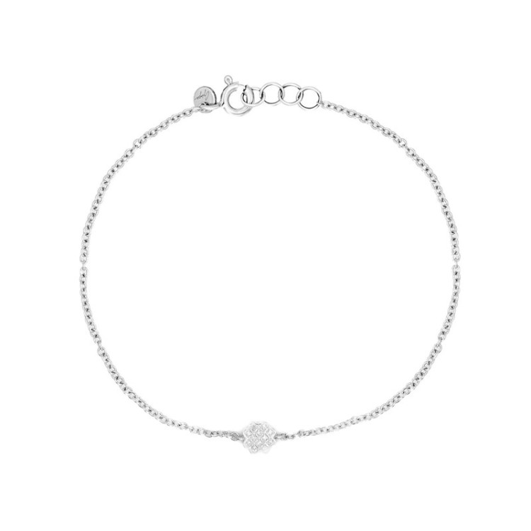 BRACCIALE IN ORO QUADRIFOGLIO IN BRILLANTI