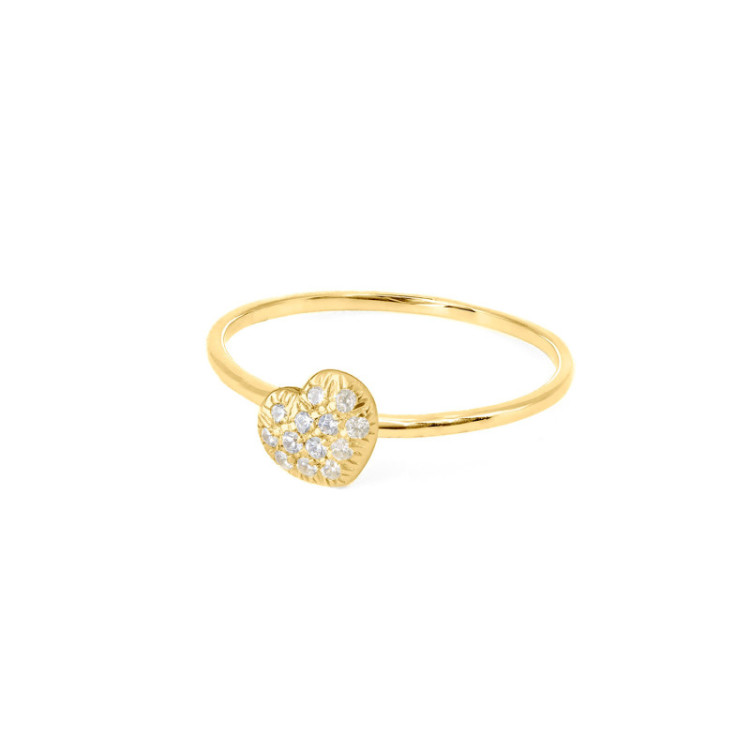 ANELLO IN ORO CUORE IN BRILLANTI
