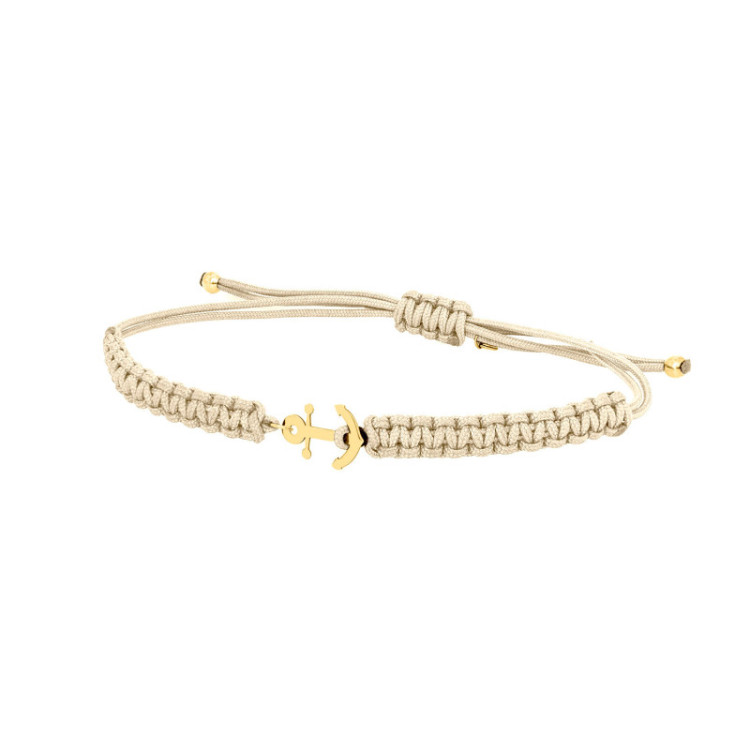 BRACCIALE CORDINO ANCORA IN ORO