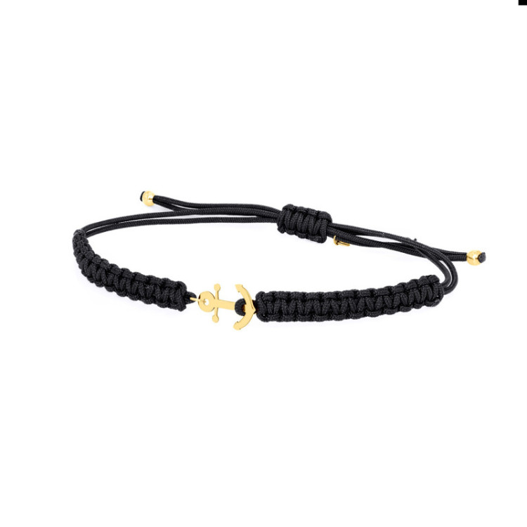 BRACCIALE CORDINO ANCORA IN ORO