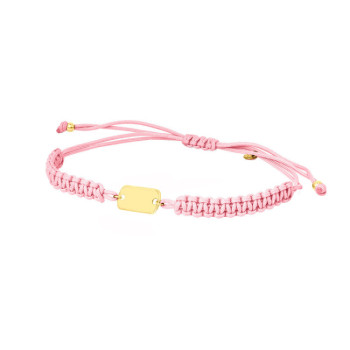 BRACCIALE PIASTRA MILITARE IN ORO SU CORDINO