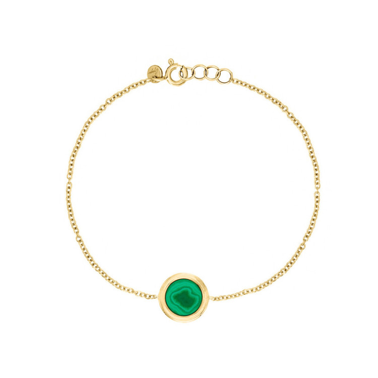 BRACCIALE IN ORO TONDO IN PIETRA DURA