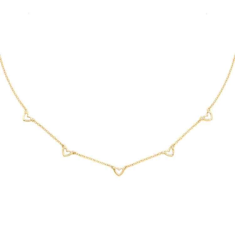 GIROCOLLO IN ORO CUORI