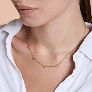 GIROCOLLO IN ORO CUORI