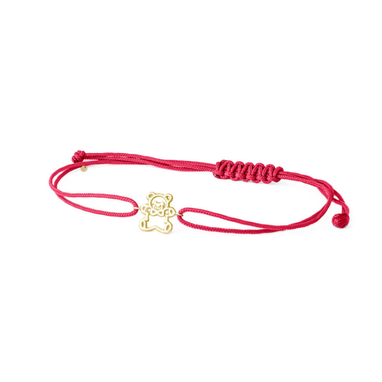 BRACCIALE ORSO IN ORO SU CORDINO BRACCIALE ORSO IN ORO SU CORDINO