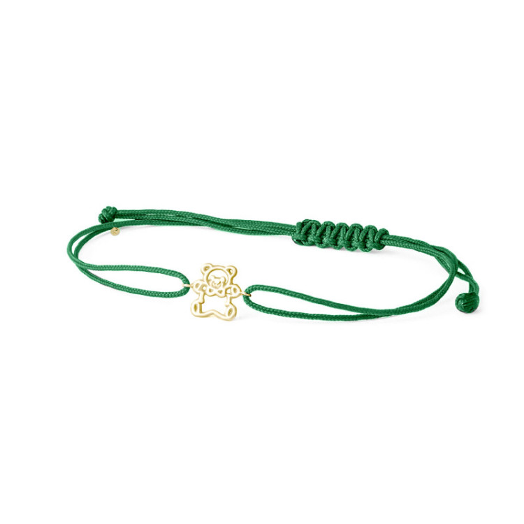 BRACCIALE ORSO IN ORO SU CORDINO BRACCIALE ORSO IN ORO SU CORDINO