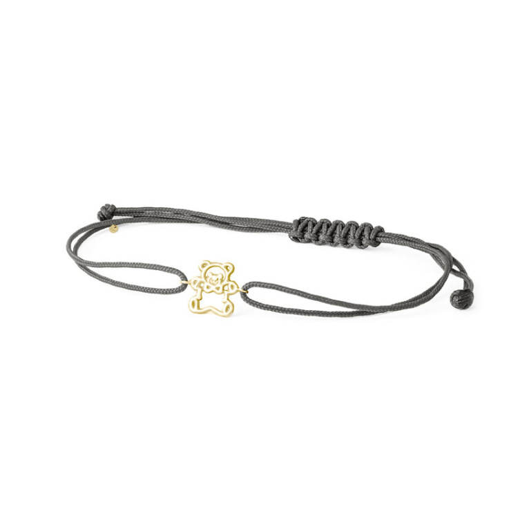 BRACCIALE ORSO IN ORO SU CORDINO BRACCIALE ORSO IN ORO SU CORDINO