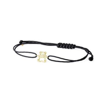BRACCIALE ORSO IN ORO SU CORDINO