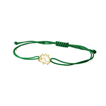 BRACCIALE RICCIO IN ORO SU CORDINO