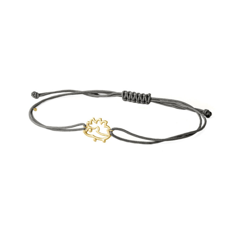 BRACCIALE RICCIO IN ORO SU CORDINO BRACCIALE RICCIO IN ORO SU CORDINO