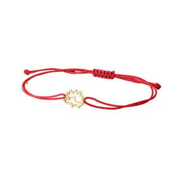 BRACCIALE RICCIO IN ORO SU CORDINO