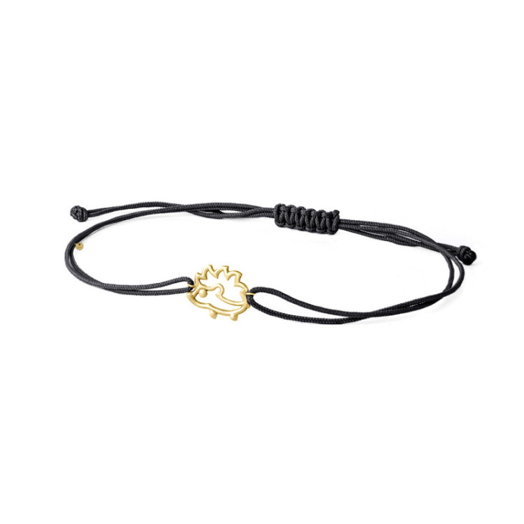 BRACCIALE RICCIO IN ORO SU CORDINO