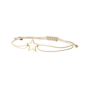 BRACCIALE STELLA IN ORO SU CORDINO