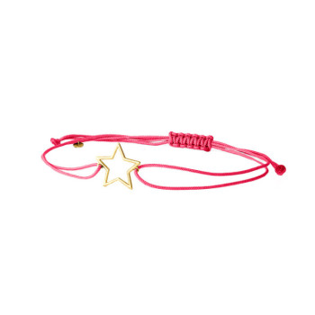 BRACCIALE STELLA IN ORO SU CORDINO
