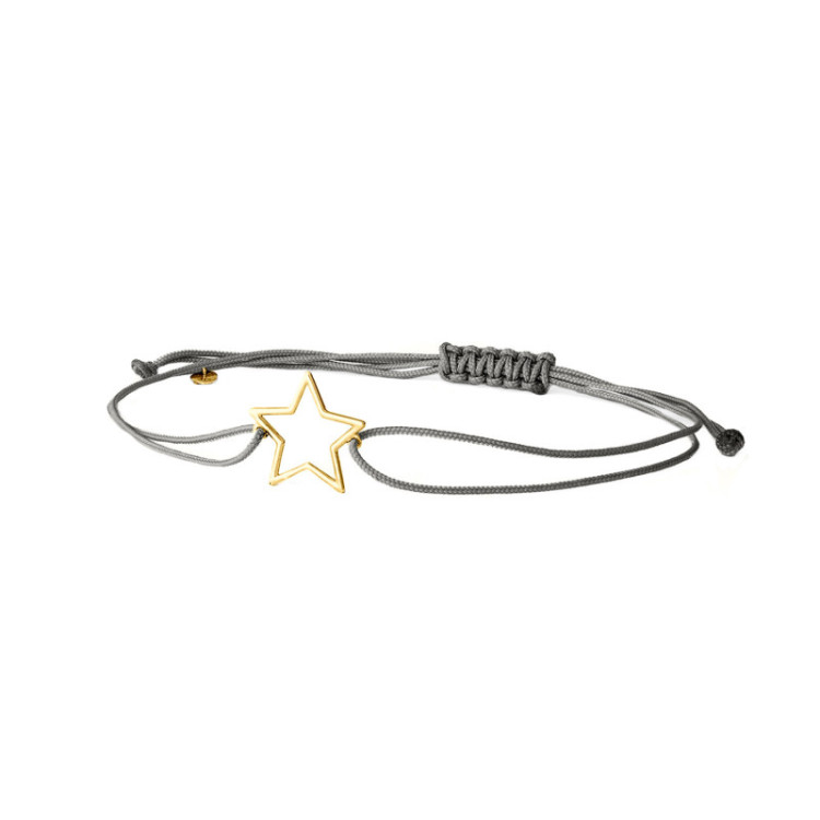 BRACCIALE STELLA IN ORO SU CORDINO BRACCIALE STELLA IN ORO SU CORDINO
