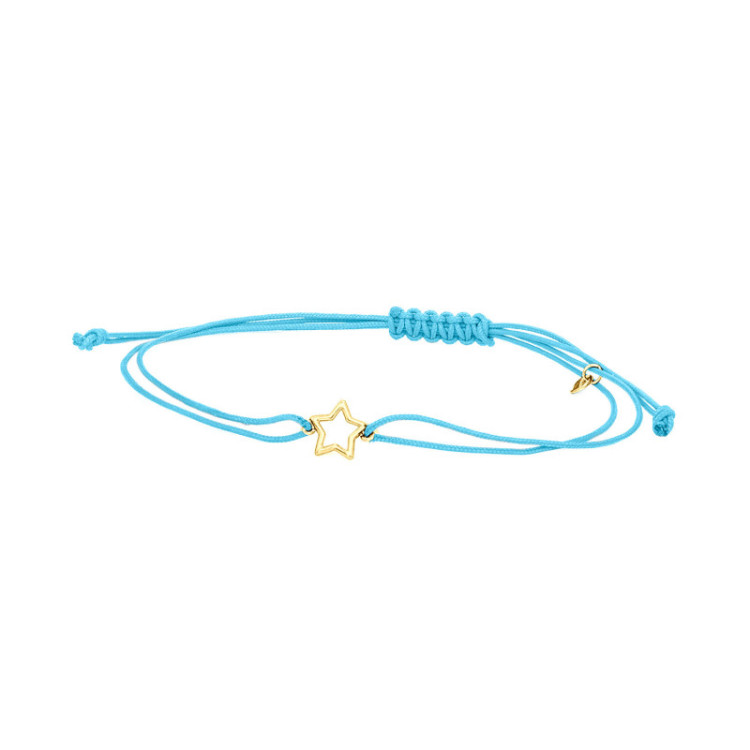 BRACCIALE STELLA IN ORO SU CORDINO