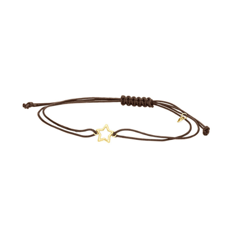 BRACCIALE STELLA IN ORO SU CORDINO BRACCIALE STELLA IN ORO SU CORDINO