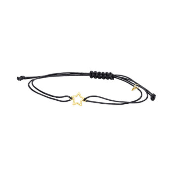 BRACCIALE STELLA IN ORO SU CORDINO