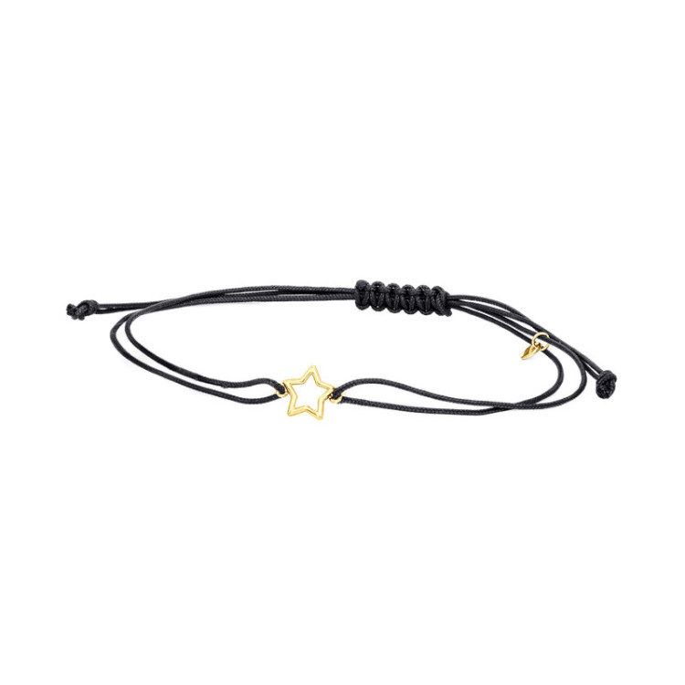 BRACCIALE STELLA IN ORO SU CORDINO BRACCIALE STELLA IN ORO SU CORDINO