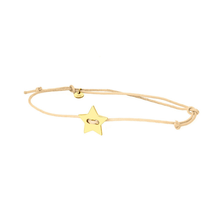 BRACCIALE STELLA IN ORO SU CORDINO BRACCIALE STELLA IN ORO SU CORDINO