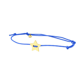 BRACCIALE STELLA IN ORO SU CORDINO