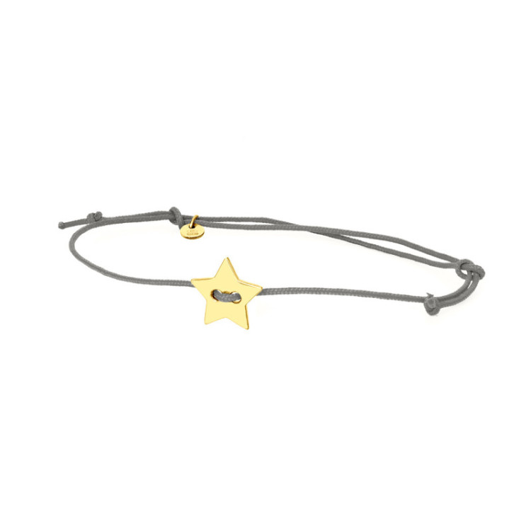 BRACCIALE STELLA IN ORO SU CORDINO