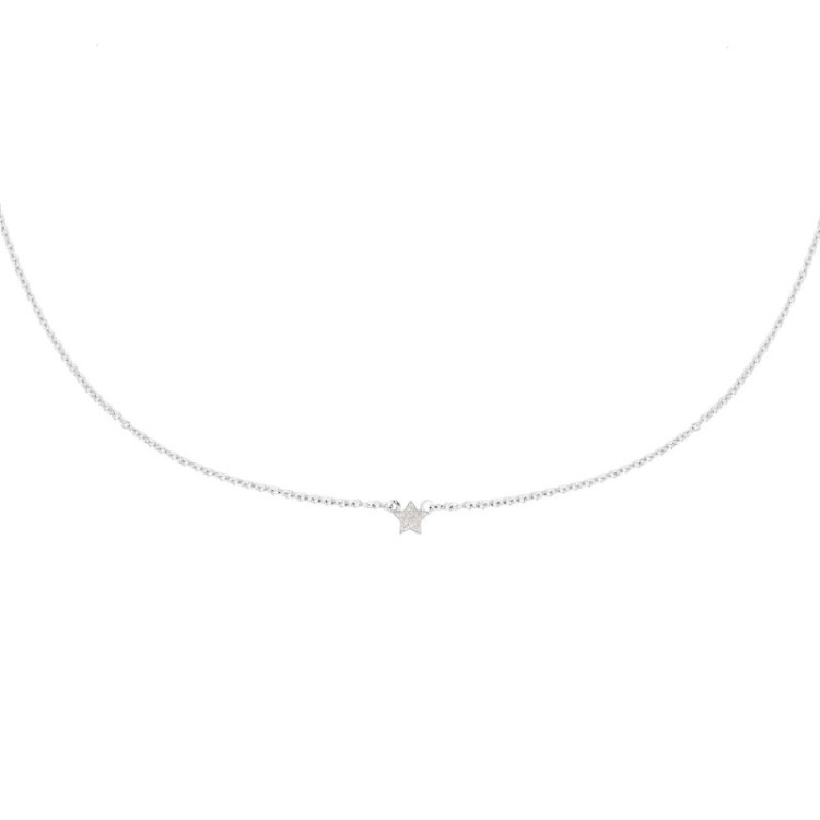 GIROCOLLO IN ORO STELLA IN BRILLANTI