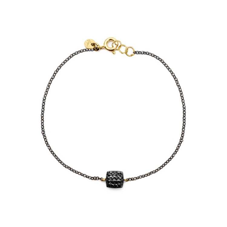 BRACCIALE CON QUADRATO IN ORO E BRILLANTI