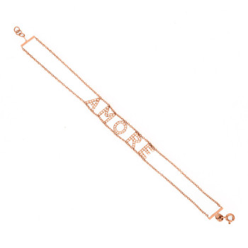 BRACCIALE IN ORO LETTERE IN BRILLANTI