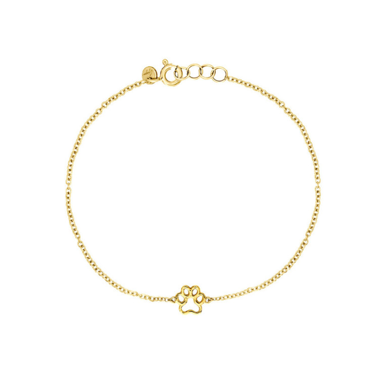 BRACCIALE IN ORO CON SIMBOLO ZAMPA IN FILO BRACCIALE IN ORO CON SIMBOLO ZAMPA IN FILO