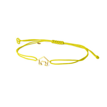 BRACCIALE IN ORO CON CASA E CORDINO