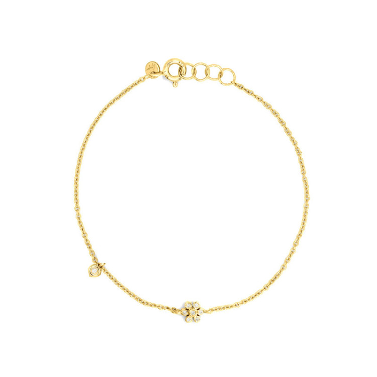 BRACCIALE IN ORO FIORE E PEPITA IN BRILLANTI
