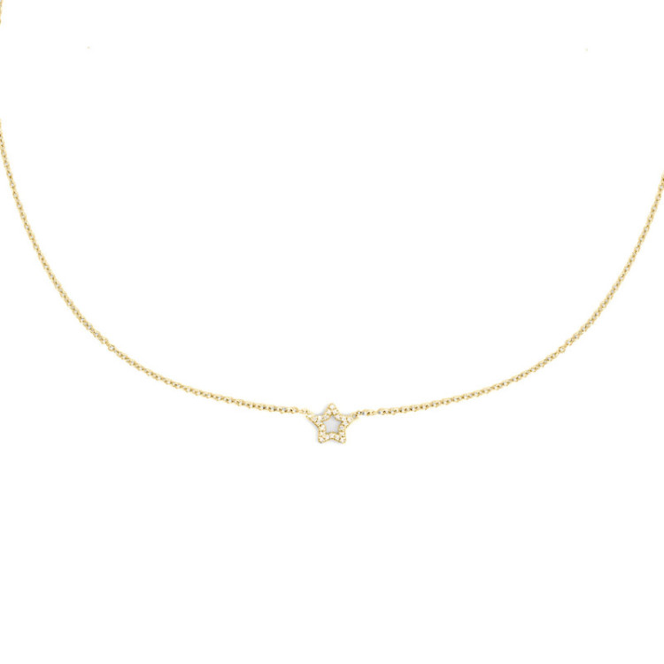 GIROCOLLO IN ORO STELLA IN BRILLANTI
