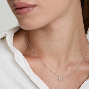 GIROCOLLO IN ORO LETTERE IN BRILLANTI