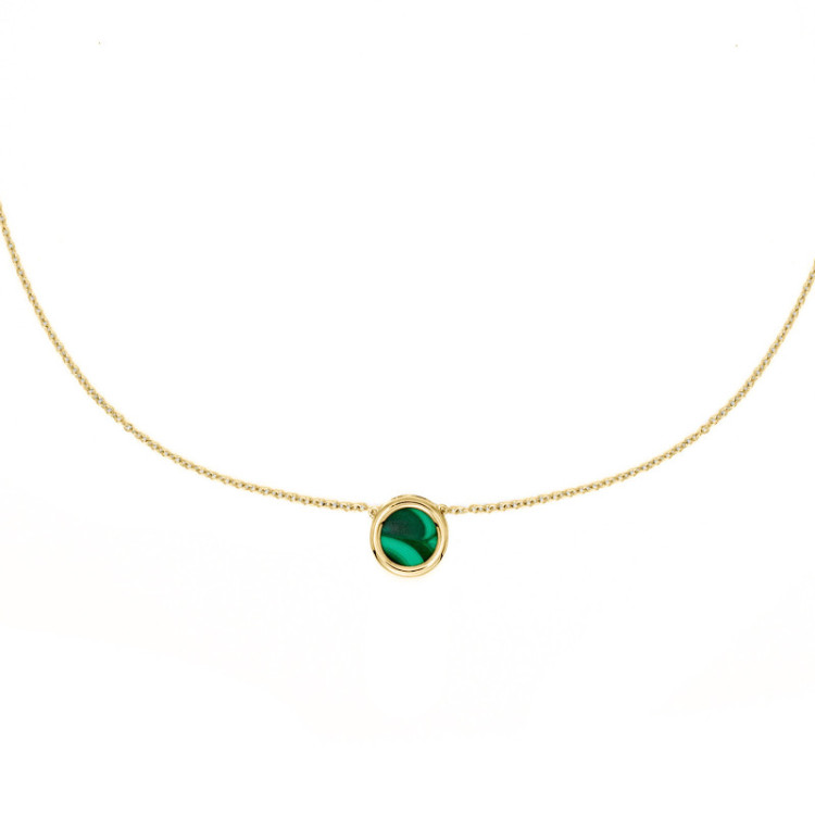 GIROCOLLO IN ORO TONDO IN PIETRA DURA