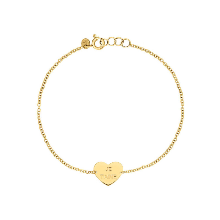 BRACCIALE IN ORO CUORE INCISO