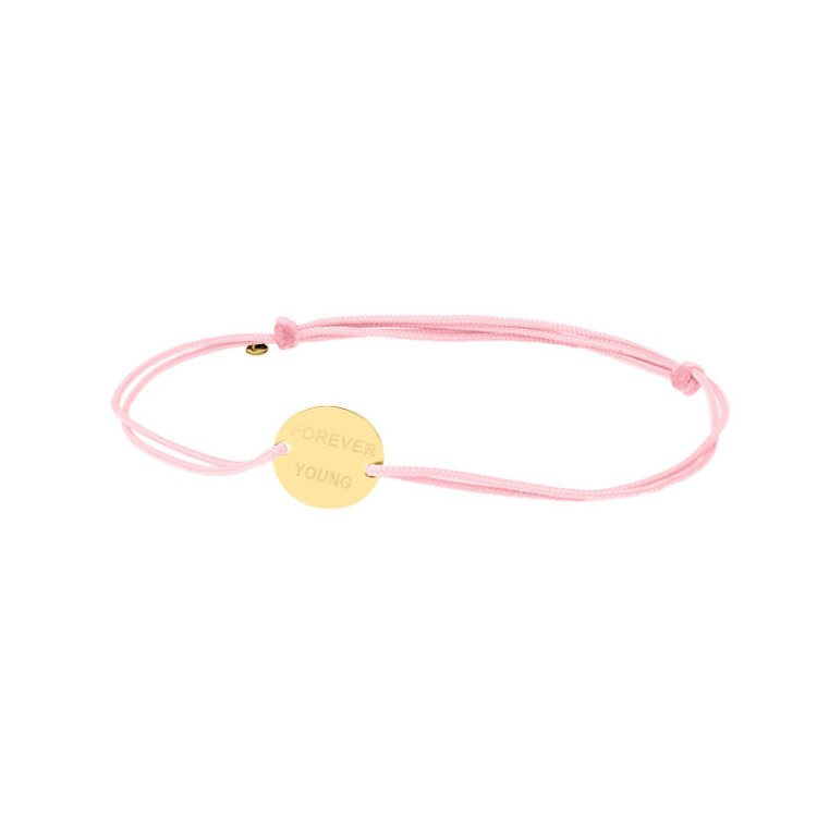 BRACCIALE TONDO IN ORO INCISO SU CORDINO