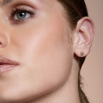 ORECCHINI IN ORO FIORE IN BRILLANTI