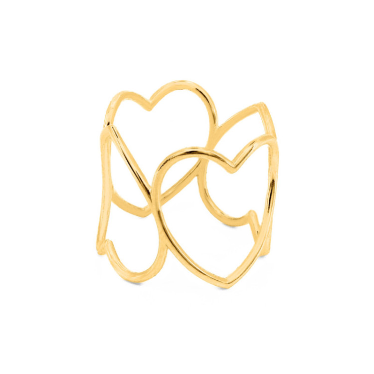 ANELLO IN ORO 9KT CUORI ANELLO IN ORO 9KT CUORI