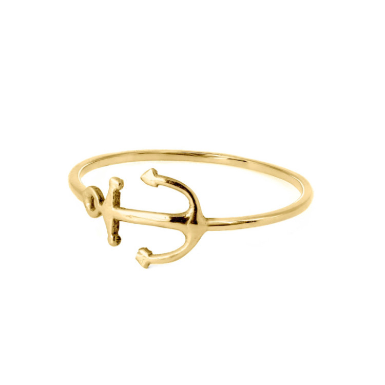 ANELLO IN ORO 9KT ANCORA ANELLO IN ORO 9KT ANCORA