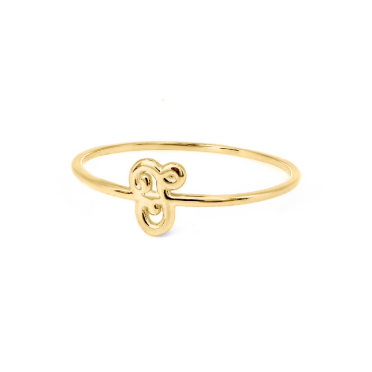 ANELLO IN ORO 9KT LETTERA ANELLO IN ORO 9KT LETTERA