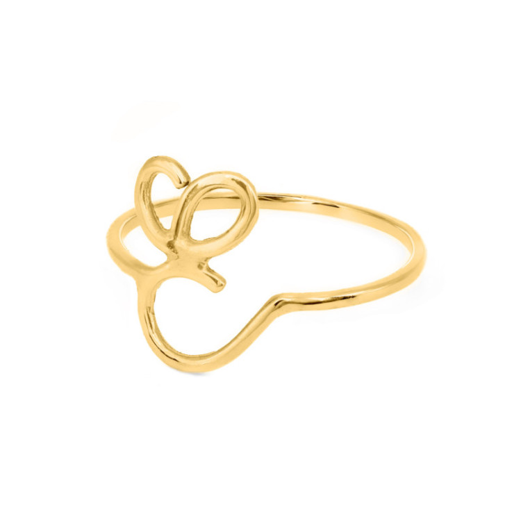 ANELLO IN ORO 9KT LETTERA ANELLO IN ORO 9KT LETTERA