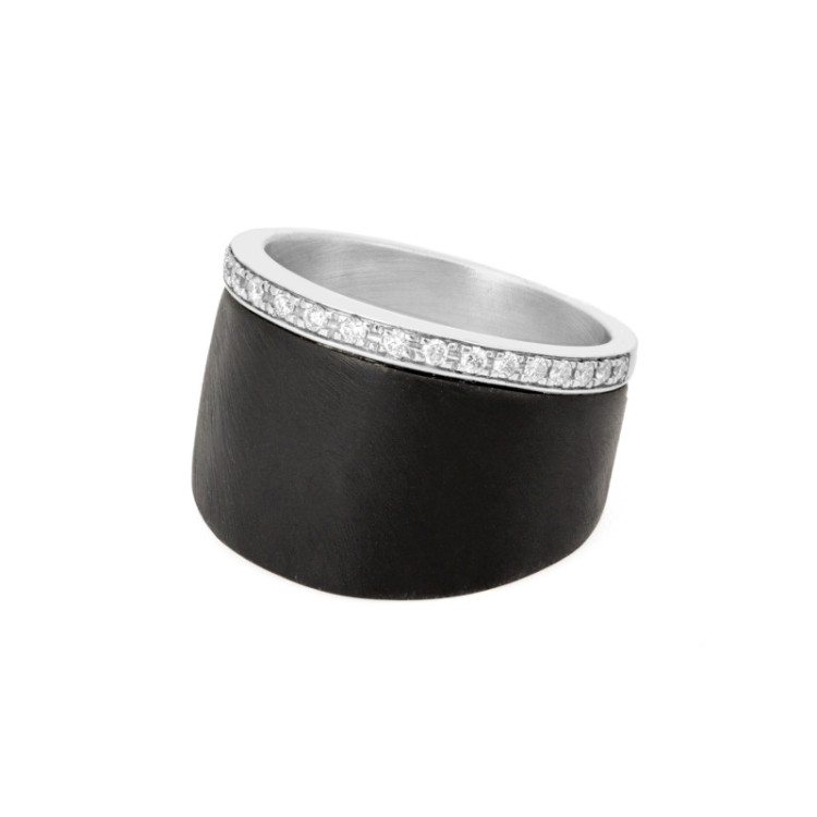 ANELLO CON BORDO IN ORO 9KT E BRILLANTI ANELLO CON BORDO IN ORO 9KT E BRILLANTI