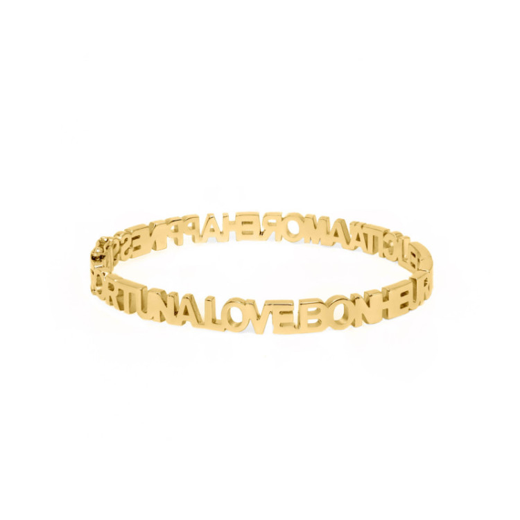 MANCHETTE IN ORO 9KT CON LETTERE MANCHETTE IN ORO 9KT CON LETTERE
