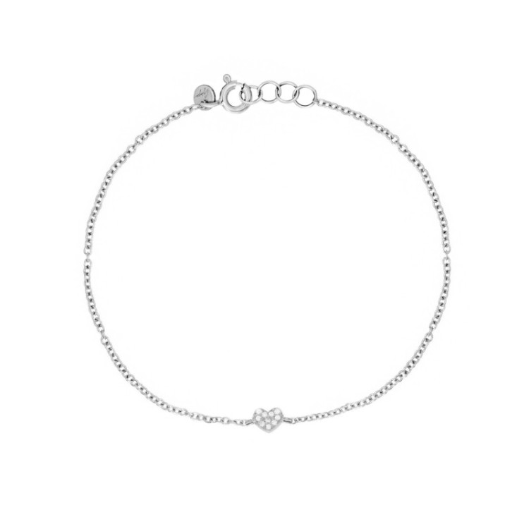 BRACCIALE IN ORO 9KT CUORE IN BRILLANTI BRACCIALE IN ORO 9KT CUORE IN BRILLANTI