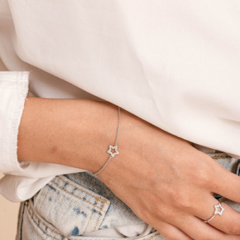 BRACCIALE IN ORO 9KT STELLA IN BRILLANTI