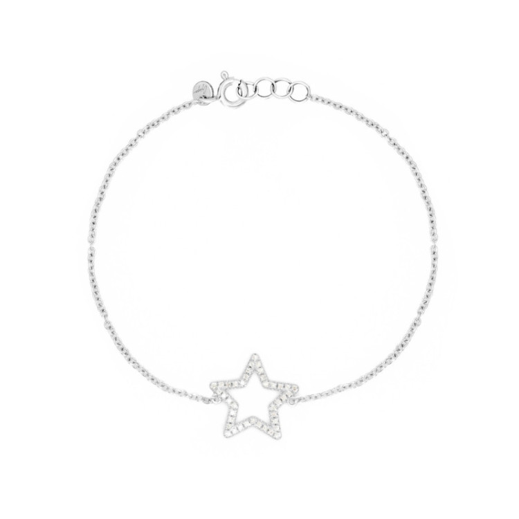 BRACCIALE IN ORO 9KT STELLA IN BRILLANTI BRACCIALE IN ORO 9KT STELLA IN BRILLANTI