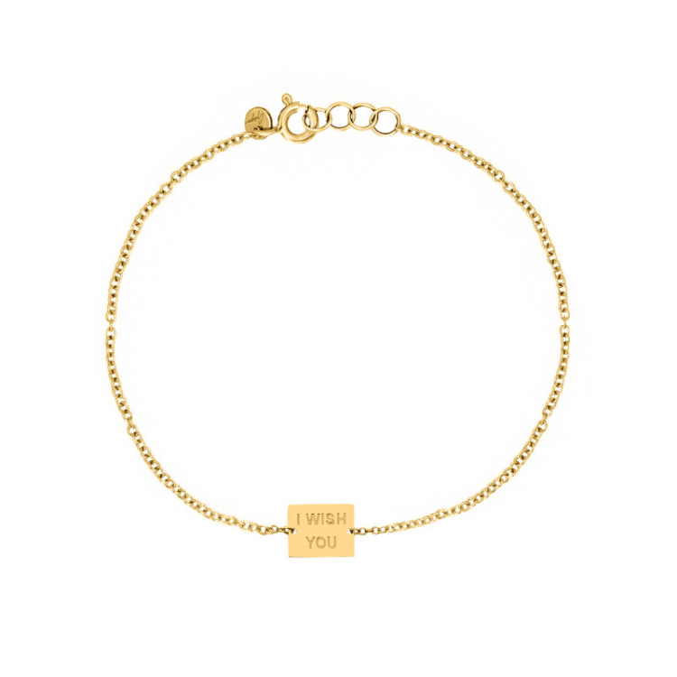 BRACCIALE IN ORO 9KT RETTANGOLO INCISO BRACCIALE IN ORO 9KT RETTANGOLO INCISO
