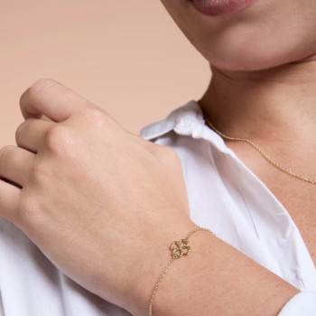 BRACCIALE IN ORO 9KT QUADRIFOGLIO