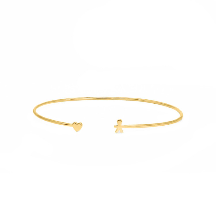 MANCHETTE IN ORO 9KT CUORE E BIMBO MANCHETTE IN ORO 9KT CUORE E BIMBO
